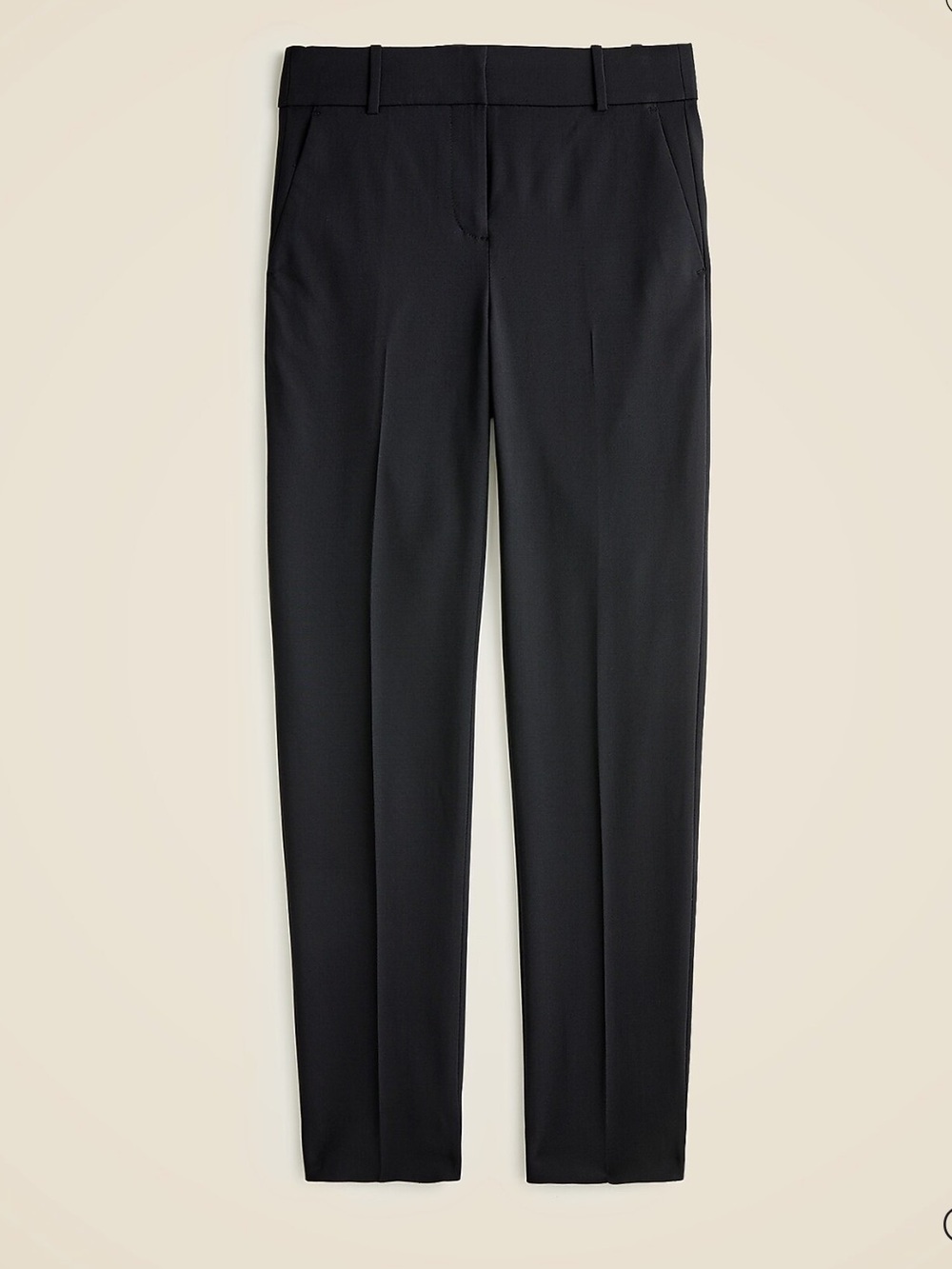J. Crew Cameron Tollegno 1900 stretch wool Black Tailored Trousers Sz 10